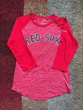 Boston Red Sox Mookie Betts #50 Women’s Small 3/4 Sleeve Majestic Threads Shirt